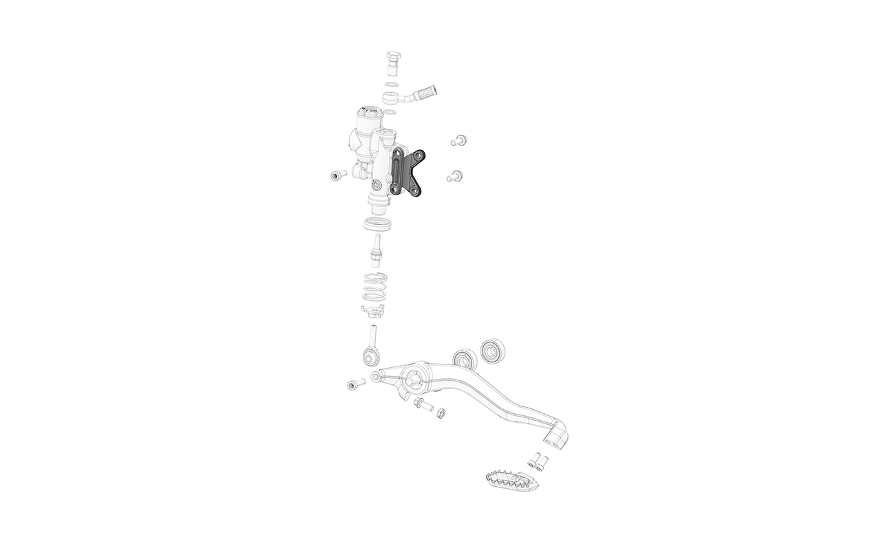 Rear footbrake master cylinder bracket