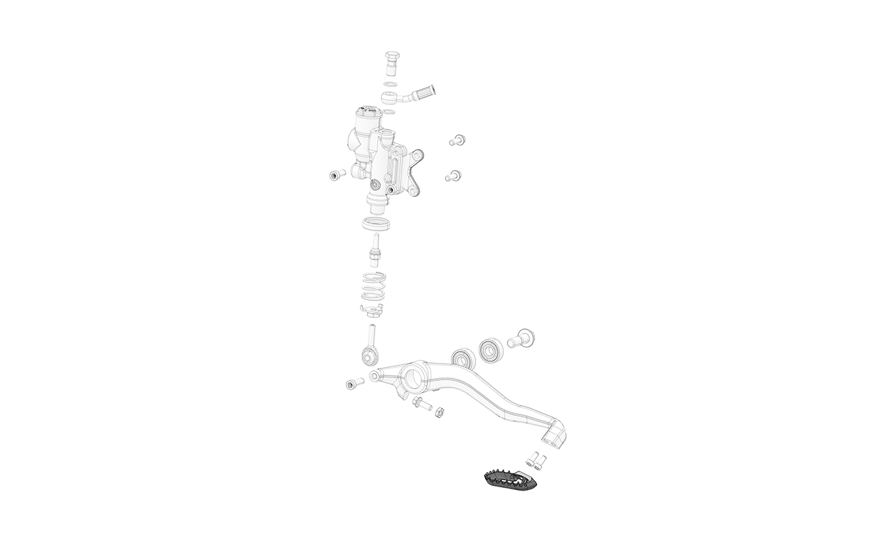 Rear brake pedal tip