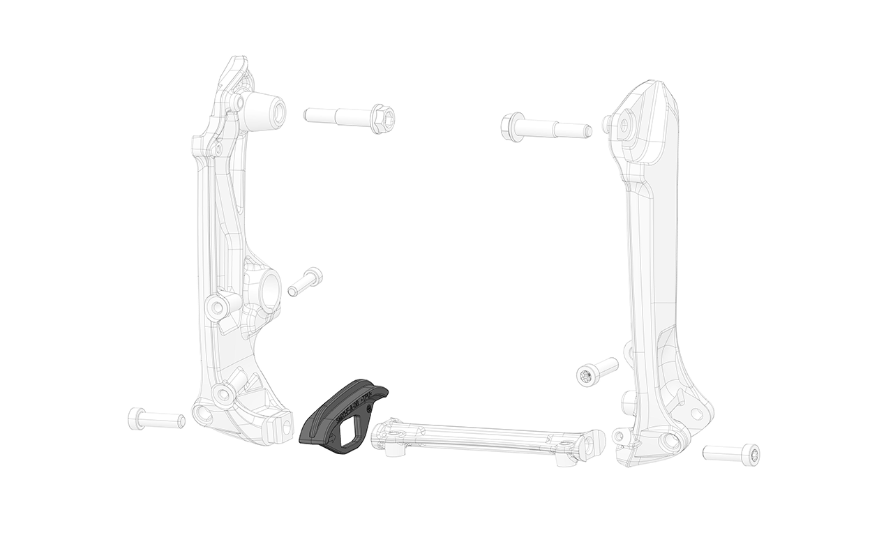 Lower front chain slider