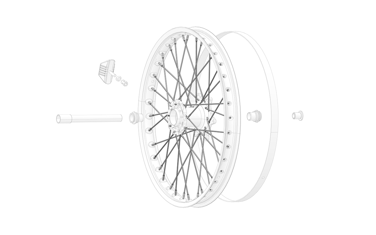21" Front wheel spokes