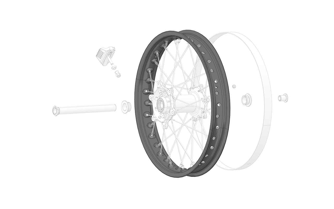 2.15x18" Rear rim