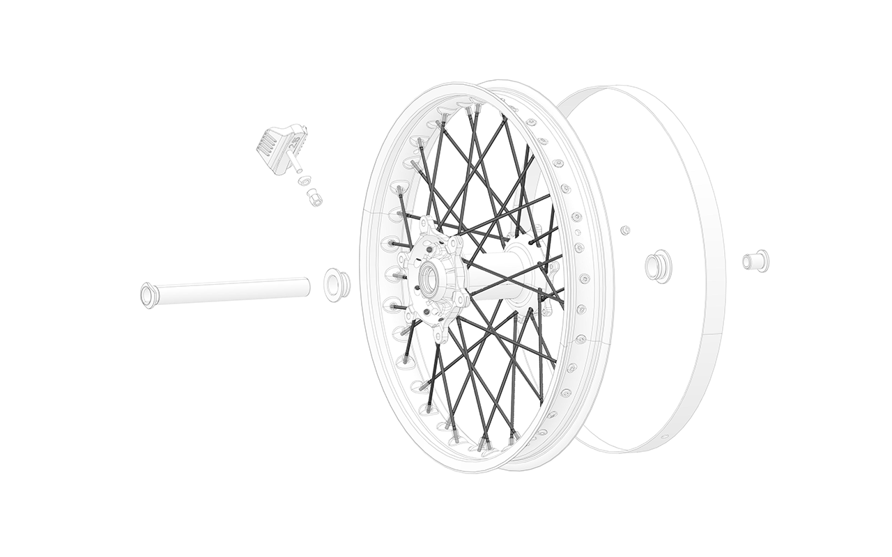 18" Rear wheel spoke
