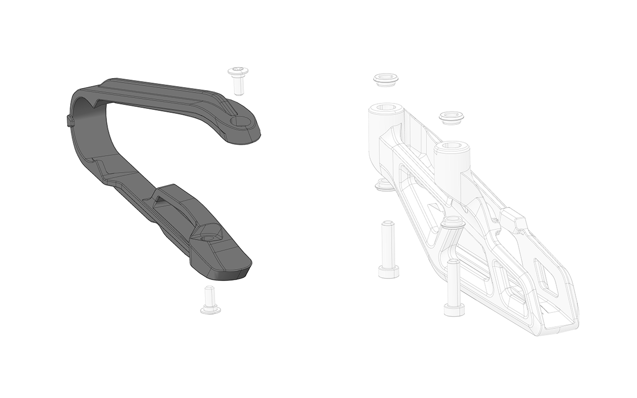 Swingarm front chain slider