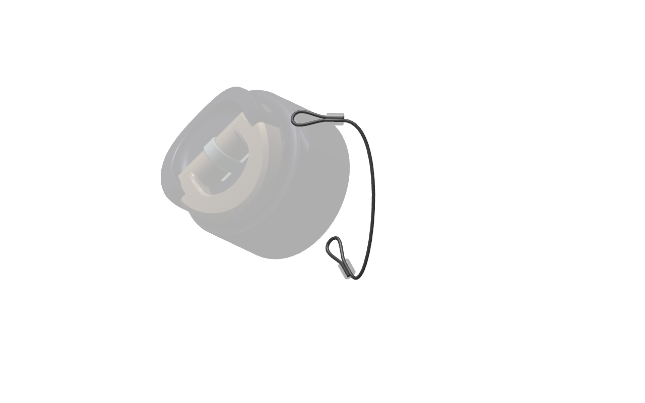 Charging port cap steel cable