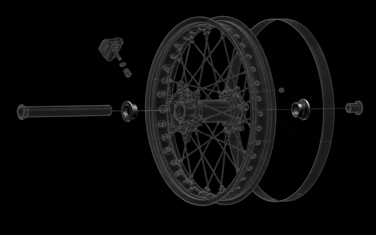 Rear wheel spacer
